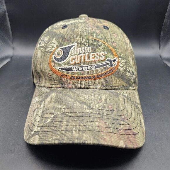Johnson Cutless Duramax Marine Hat Cap Camo‎ Adjustable Hook Loop Baseball NEW - Picture 1 of 6